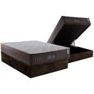 Cama Box Baú Casal: Colchão Molas MasterPocket Ensacadas D Angelis Anjos New King Brown + Base CRC Suede Brown (138x188)