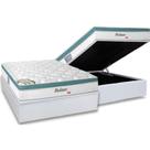 Cama Box Baú Casal: Colchão Molas MasterPocket Ensacadas Herval Meditare + Base CRC Courano White(138x188)
