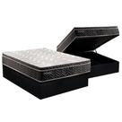 Cama Box Baú Casal: Colchão Molas Paropas Extrapedic Olímpia + Base CRC Suede Black(138x188)