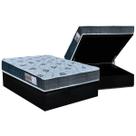 Cama Box Baú Casal: Colchão Ortopédico Orthoflex D45 / EP Cecina + Base CRC Suede Black(138x188)