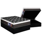 Cama Box Baú Casal: Colchão Ortopédico Plumatex D33 Selectus + Base CRC Suede Black (138x188)