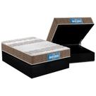 Cama Box Baú Casal: Colchão Ortopédico Probel D33 / EP Guarda Costas PróIntense Plus Double Face + Base CRC Courano Black(138x188)
