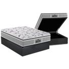Cama Box Baú Casal: Colchão Ortopédico Probel D45 / EP Guarda Costas PróExtreme Plus Pillow Top + Base CRC Suede Gray(138x188)