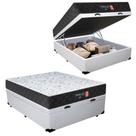 Cama Box Baú Casal + Colchão Semi Ortopédico Extra Firme Espuma D33 Colchões 72x138x188 Cama Box Baú Casal + Colchão Semi Ortopédico Extra Firme Espuma D33 Colchões 72x138x188