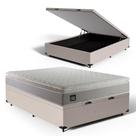 Cama Box Baú Casal + Colchão Strong D45 One Face Bege 138x188x66cm - Suporta até 150Kg Por Pessoa Cama Box Baú Casal + Colchão Strong D45 One Face Bege 138x188x66cm - Suporta até 150Kg Por Pessoa