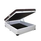 Cama Box Baú Casal Colchão Top Line Mola Bonnel + Box Sintético Branco RC Sono Leve 62X138X188