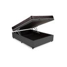 Cama Box Baú Casal com Espuma Macia Acoplado Cinza Sintético Cama Box Baú Casal com Espuma Macia Acoplado Cinza Sintético
