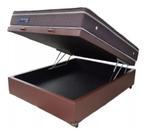 Cama Box Baú Casal Conforto Sintético Marrom + Colchão Casal Conforto Espuma D33 Com EPS 16x138x188 Cama Box Baú Casal Conforto Sintético Marrom + Colchão Casal Conforto Espuma D33 Com EPS 16x138x188