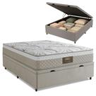 Cama Box Baú Casal Cristal Molas Ensacadas 138x188x64cm Bege Cama Box Baú Casal Cristal Molas Ensacadas 138x188x64cm Bege