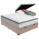Cama Box Baú Casal e Colchão Molas Ensacadas Amsterdã Probel - Bege