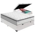 Cama Box Baú Casal e Colchão Molas Ensacadas Amsterdã Probel - Branco