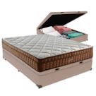 Cama Box Baú Casal e Colchão Ortopédico Anjos Star Pillow in