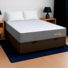 Cama Box Baú Casal Marrom+Colchão Cambridge D33 PoliConfort