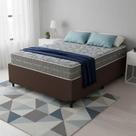 Cama Box baú casal Marrom + Colchão de mola ensacada