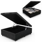 Cama Box Baú Casal material sintético (138x188) REFORÇADA - Preto