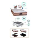 Cama Box Baú Casal Medida Especial Viúva + Colchão Sankonfort Le Confort Molas Ensacadas 120x203x76 (Ideal para quartos pequenos)
