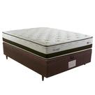 Cama Box Baú Casal Molas Maxspring Herval Cardiff, 76x138x188 cm, Marrom