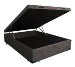 Cama Box Báu Casal Padrão 138x188 Em Tecido Suede Blindada Reforçada Suporta Até 300 Kilos