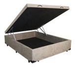 Cama Box Báu Casal Padrão 138x188 Em Tecido Suede Blindada Reforçada Suporta Até 300 Kilos
