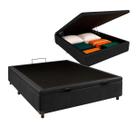 Cama box baú Casal Preto Nature 138x188