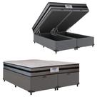 Cama Box Baú Casal Queen Colchão Gazin Com Molas Ensacadas