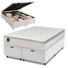 Cama Box Baú Casal Queen Colchão Gazin Com Molas Ensacadas Tower New 158x198x76cm Branco