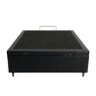 Cama Box Bau Casal Sintetico Preto 138x188x35 - Santo Box