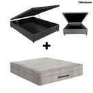 Cama Box Baú Casal Suede Cinza e Colchão de Mola Ensacada Casal Airtech Ortobom Cama Box Baú Casal Suede Cinza e Colchão de Mola Ensacada Casal Airtech Ortobom