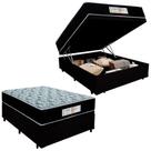 Cama Box Baú Casal Suede + Colchão Molas Ensacadas Sereneprime Sonnolux 138x188x69 Preto Cama Box Baú Casal Suede + Colchão Molas Ensacadas Sereneprime Sonnolux 138x188x69 Preto