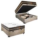 Cama Box Baú Casal Suede + Colchão Molas Ensacadas Texas Prime Colchões 138x188x67cm Cama Box Baú Casal Suede + Colchão Molas Ensacadas Texas Prime Colchões 138x188x67cm