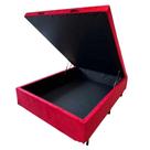 Cama Box Baú Casal Suede Vermelho 138x188 - Rr Colchoes