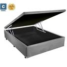 Cama Box Baú Casal Universal AColchões Cinza 41x138x188