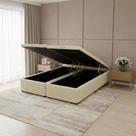 Cama Box Baú Castor Casal Bi Partido Vellus Bege 138x188x35cm