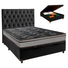 Cama Box Bau + Colchão Casal D28 Conforto Paropas + Cabeceira Estofada Cama Box Bau + Colchão Casal D28 Conforto Paropas + Cabeceira Estofada