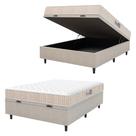 Cama Box Baú Colchão Casal Espuma D33 New Millenium 138x60cm Branco/bege Hellen Bege Cama Box Baú Colchão Casal Espuma D33 New Millenium 138x60cm Branco/bege Hellen Bege