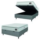 Cama Box Baú Colchão Casal Espuma D33 Vangogh Pillow Top 138x188x70cm Branco / Cinza Hellen - Suporta até 120kg por Pessoa Cama Box Baú Colchão Casal Espuma D33 Vangogh Pillow Top 138x188x70cm Branco / Cinza Hellen - Suporta até 120kg por Pessoa