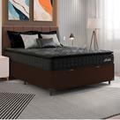 Cama Box Baú Colchão Casal Molas Ensacadas Absoluto City Pillow Top 138x188x64cm Conforto premium Marrom