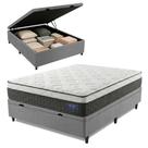 Cama Box Baú Colchão Casal Molas Ensacadas Euro In Atlantic 138x188x69cm Cama Box Baú Colchão Casal Molas Ensacadas Euro In Atlantic 138x188x69cm