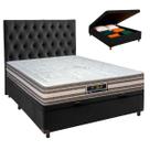 Cama Box Bau + Colchão Casal Molas Ensacadas Legriff Sankonfort + Cabeceira Estofada
