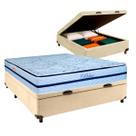 Cama Box Bau + Colchão Casal Molas Ensacadas Paropas
