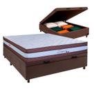 Cama Box Bau + Colchão Casal Molas Ensacadas Paropas