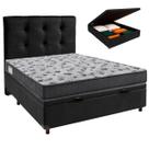 Cama Box Bau + Colchão Casal Ortobom D33 Iso100 + Cabeceira Estofada