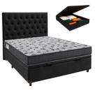 Cama Box Bau + Colchão Casal Ortobom D33 Iso100 + Cabeceira Estofada