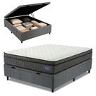Cama Box Baú Colchão Casal Ortopédico D33 Euro Pillow Ultra 138x188x66cm Cinza Cama Box Baú Colchão Casal Ortopédico D33 Euro Pillow Ultra 138x188x66cm Cinza