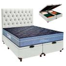 Cama Box Bau + Colchão Casal Petrus Paropas + Cabeceira Cama Box Bau + Colchão Casal Petrus Paropas + Cabeceira