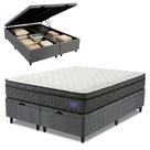 Cama Box Baú Colchão Queen Ortopédico D33 Euro Pillow Ultra 158x198x66cm