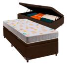 Cama Box Bau + Colchão Solteiro D20 Inducol