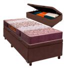 Cama Box Bau + Colchão Solteiro D26 Sankonfort Cama Box Bau + Colchão Solteiro D26 Sankonfort