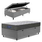 Cama Box Baú Colchão Solteiro Ortopédico Espuma D33 Hiper 88x188x60cm