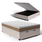 Cama Box Baú com Colchão de Espuma D33 Double Face Air Pro Força Anjos Casal 138cm